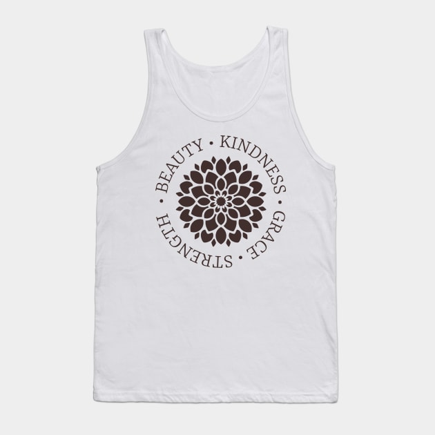 Dahlia Flower Meaning in Wenge Tank Top by racheldwilliams